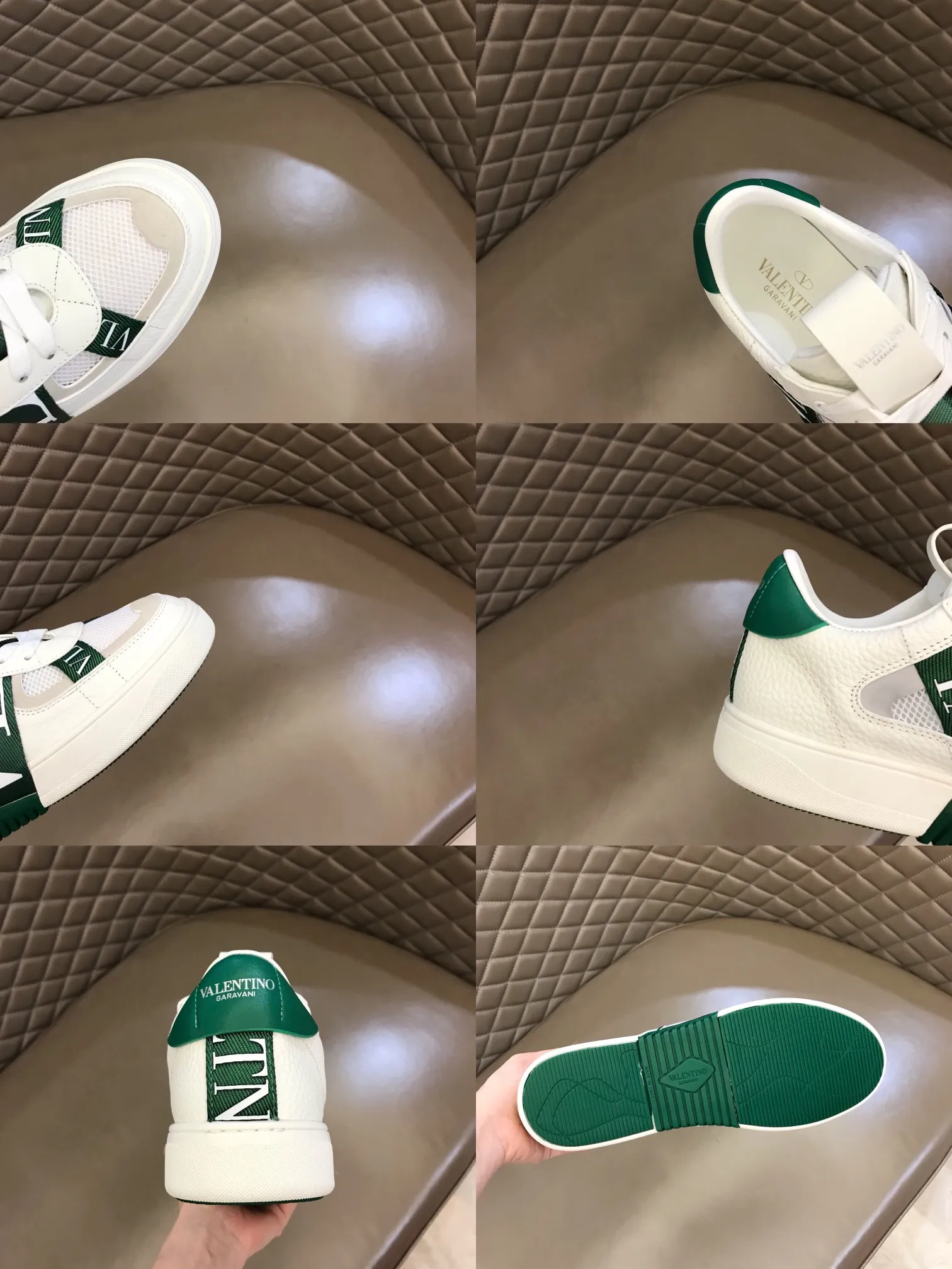 P440◾️▫️V L7N spring and summer 🆕 calfskin lace-up sneakers, no man should be able to refuse this one, classic color scheme, so handsome! Purchase a high-precision replica of the original version to instantly sell off the market currency! 6 VLTN logo rubber effect straps - Valentino Garavani Logo printed on the back and tongue, all materials are customized to ensure quality!  Size: 38-45